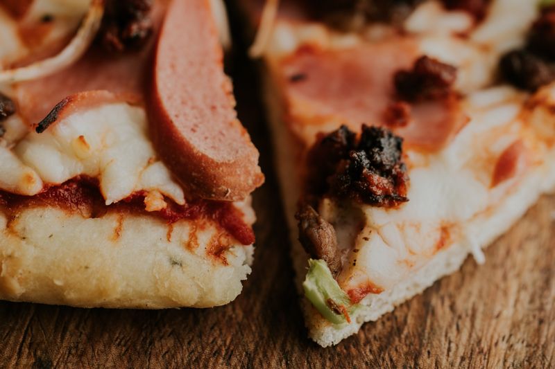 Gourmet BBQ chicken pizza freshly baked